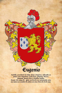 Escudo heráldico del apellido EUGENIO