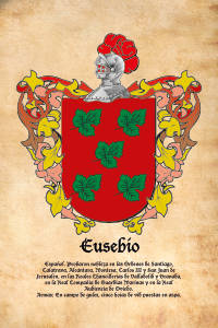Escudo heráldico del apellido EUSEBIO