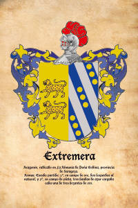 Escudo heráldico del apellido EXTREMERA