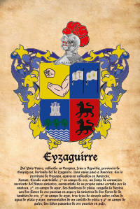 Escudo heráldico del apellido Eyzaguirre