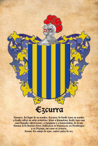 Escudo heráldico del apellido EZCURRA