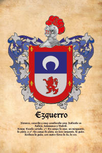 Escudo heráldico del apellido EZQUERRO