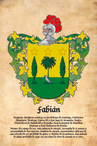 Escudo heráldico del apellido FABIAN