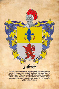 Escudo heráldico del apellido FABRER