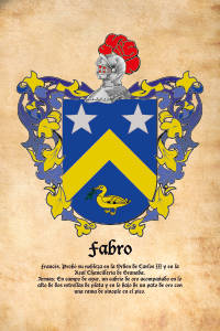 Escudo heráldico del apellido FABRO
