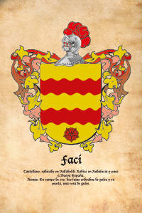 Escudo heráldico del apellido FACI