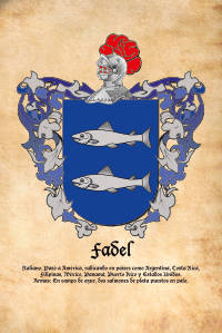 Escudo heráldico del apellido FADEL