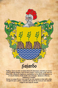 Escudo heráldico del apellido FAJARDO