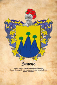 Escudo heráldico del apellido FANEGO