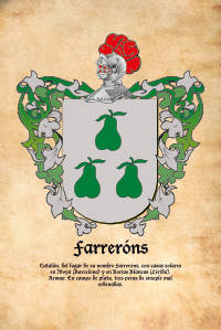 Escudo heráldico del apellido FARRERONS