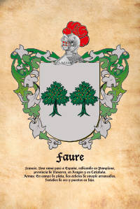 Escudo heráldico del apellido FAURE