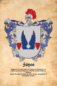 Escudo heráldico del apellido FAYOS