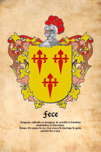 Escudo heráldico del apellido FECE