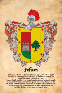 Escudo heráldico del apellido FELICES