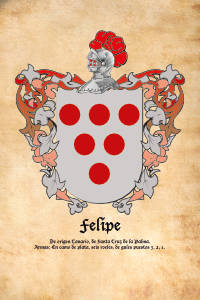 Escudo heráldico del apellido FELIPE