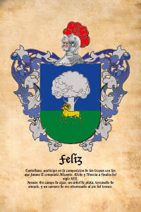 Escudo heráldico del apellido FELIZ