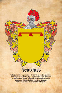 Escudo heráldico del apellido FENTANES