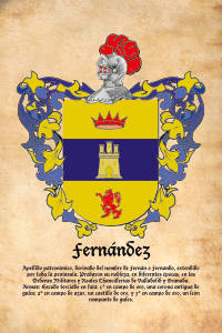 Escudo heráldico del apellido FERNANDEZ