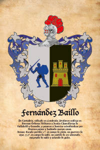 Escudo heráldico del apellido FERNANDEZ BAILLO