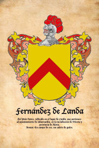 Escudo heráldico del apellido FERNANDEZ DE LANDA
