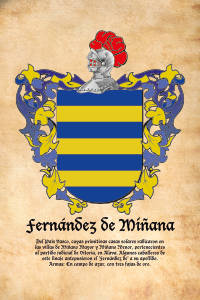 Escudo heráldico del apellido FERNANDEZ DE MIÑANA