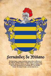 Escudo heráldico del apellido FERNANDEZ DE MIÑANO