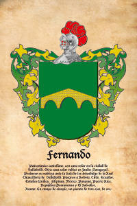 Escudo heráldico del apellido FERNANDO