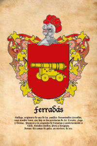 Escudo heráldico del apellido FERRADAS