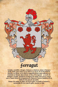 Escudo heráldico del apellido FERRAGUT
