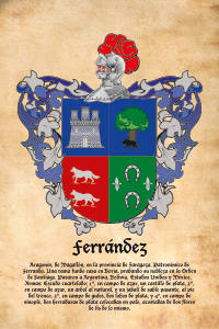 Escudo heráldico del apellido FERRANDEZ