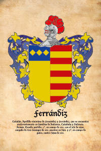 Escudo heráldico del apellido FERRANDIZ