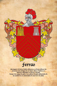 Escudo heráldico del apellido FERRAO