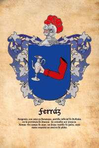 Escudo heráldico del apellido FERRAZ