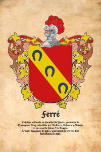 Escudo heráldico del apellido FERRE