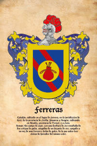 Escudo heráldico del apellido FERRERAS