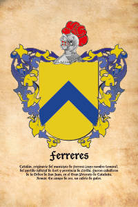 Escudo heráldico del apellido FERRERES