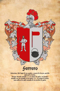 Escudo heráldico del apellido FERRERO