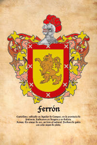 Escudo heráldico del apellido FERRON