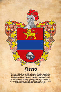 Escudo heráldico del apellido FIERRO
