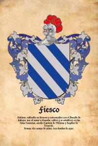 Escudo heráldico del apellido FIESCO