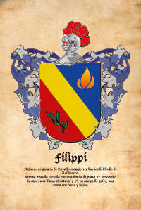 Escudo heráldico del apellido FILIPPI