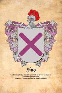 Escudo heráldico del apellido FINO