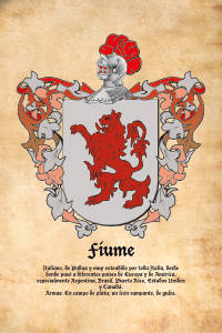 Escudo heráldico del apellido Fiume