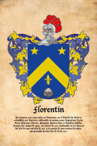 Escudo heráldico del apellido FLORENTÍN