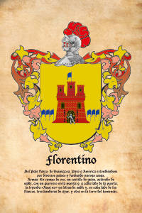 Escudo heráldico del apellido FLORENTINO