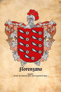 Escudo heráldico del apellido FLORENZANO