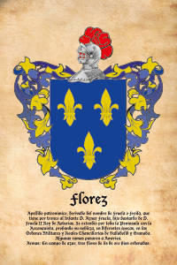 Escudo heráldico del apellido FLOREZ