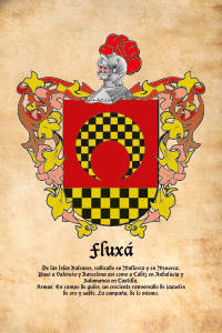 Escudo heráldico del apellido FLUXÀ
