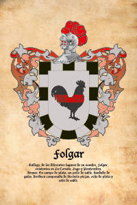 Escudo heráldico del apellido FOLGAR
