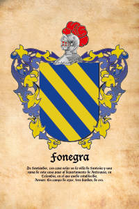 Escudo heráldico del apellido FONEGRA